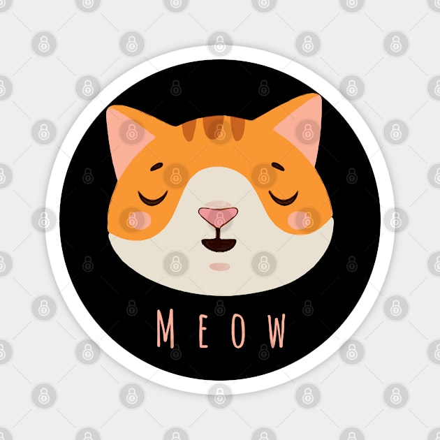 Cats meow, love cat Magnet by Collagedream